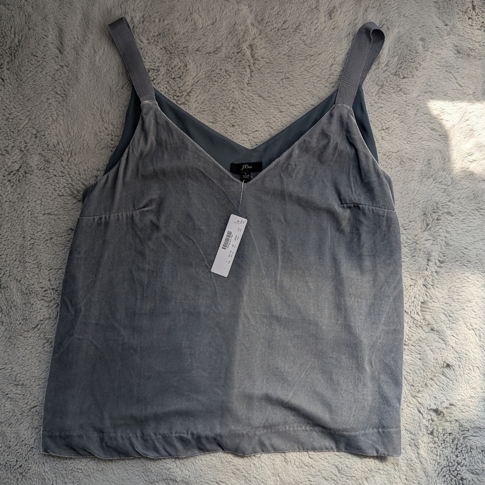 J.Crew NWT Gray Velvet Women's Tank Top | Large